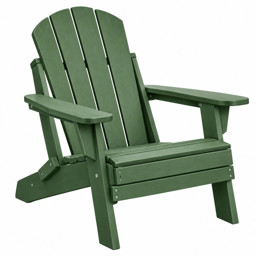 Krzesło ogrodowe Adirondack 80 x 98 x 92 cm zielone drewniane z podłokietnikami