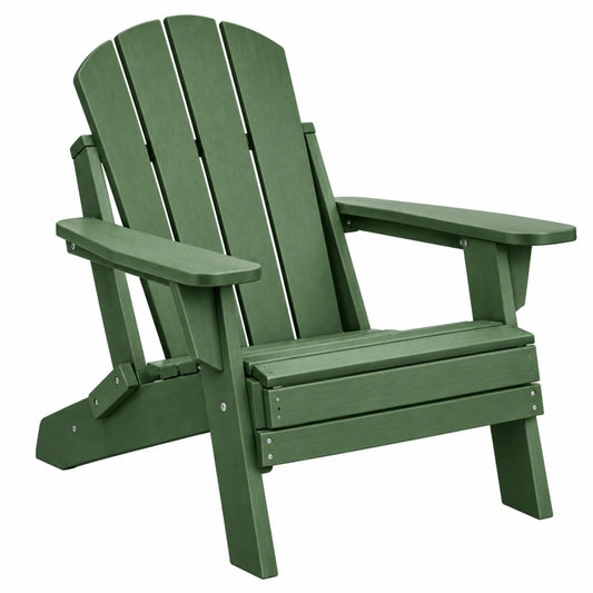 Krzesło ogrodowe Adirondack 80 x 98 x 92 cm zielone drewniane z podłokietnikami